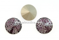 Swarovski, rivoli, amethyst silver patina, 12mm - x2