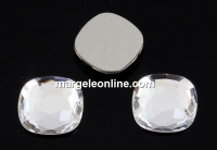 Swarovski, cabochon cushion, crystal, 7mm - x2