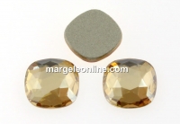 Swarovski, cabochon cushion, golden shadow, 7mm - x2