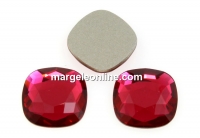 Swarovski, cabochon cushion, scarlet, 7mm - x2