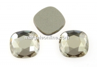 Swarovski, cabochon cushion, silver shade, 7mm - x2