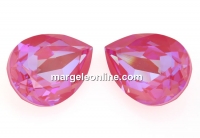 Swarovski drop fancy, Lotus Pink DeLite, 14x10mm - x1