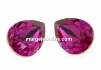 Swarovski drop fancy, fuchsia, 14x10mm - x1