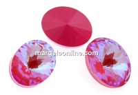 Swarovski, oval fancy, Lotus Pink DeLite, 18x13.5mm - x1