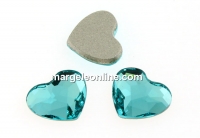 Swarovski, heart cabochon, light turquoise, 3.6mm - x4