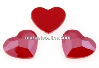 Swarovski, heart cabochon, royal red, 10mm - x1