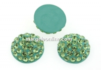 Swarovski, pave cabochon, peridot, 10mm - x1