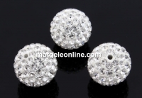 Swarovski, pave beads, crystal, 6mm - x1