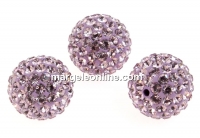 Swarovski, pave beads, light amethyst, 10mm - x1