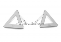 Earrings triangle,  925 silver, - x1pair