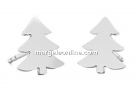 Earrings Christmas tree,  925 silver, - x1pair