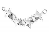 Link base,  925 silver, ceralun, fancy star 10mm- x1