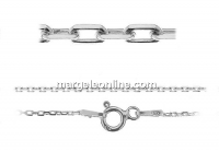 Chain, 925 silver, oval, 45cm - x1