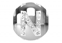 Swarovski, becharmed, litera N cu cristale, 12mm - x1