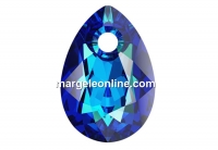 Swarovski, drop pendant, bermuda blue, 9mm - x2