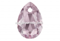 Swarovski, drop pendant, light amethyst, 11.5mm - x2