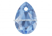 Swarovski, drop pendant, sapphire, 11.5mm - x2