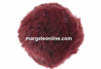 Breloc pentru geanta, maxi puf, burgundy, 9cm - x1