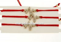 Bratara martisor, puls cu cristale, 22x15mm - x3