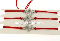 Bratara martisor, puls cu cristale, 22x15mm - x3