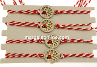 Bratara martisor, copacul vietii cu cristale, 20x15mm - x4