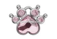 Swarovski, pandantiv Polly Paw, light rose,  10.5mm - x1