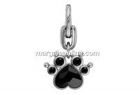 Swarovski, Polly Paw keychain, jet, 19mm - x1