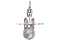 Swarovski, Bubbly Bunny keychain, lavender pearl, 22.5mm - x1