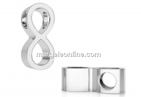 Link/pendant, infinity, 925 silver, 11.5mm - x1