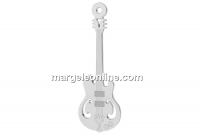 Pendant guitar, 925 silver, 23mm  - x1