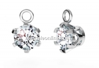 Pendant crystal, 925 silver, 10.5mm - x1