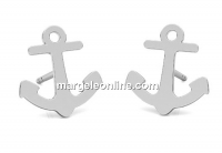 Earring findings anchor, 925 silver- x1pair