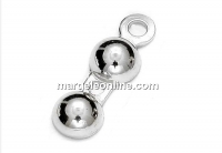 Clasp for bracelets or necklaces,  925 silver, 14.5x5mm - x2