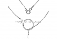 Chain, rhodium plated 925 silver, 47cm - x1