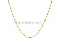 Chain, with balls, gold plated 925 silver, 40cm - x1