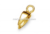 Pendant bail, gold plated 925 silver, 10x5mm - x2