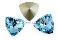 Swarovski, kaleidoscope triangle fancy rivoli, aquamarine, 6mm - x2