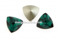 Swarovski, kaleidoscope triangle fancy rivoli, emerald, 6mm - x2