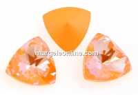 Swarovski, kaleidoscope triangle fancy rivoli, peach DeLite, 14mm - x1