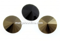 Swarovski, rivoli SS47, jet nut, 10mm - x2