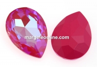 Swarovski, rivoli cabochon, lotus pink delite, 30x20mm - x1