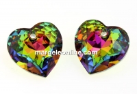 Swarovski, heart pendant, vitrail medium, 8mm - x2