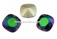 Swarovski, fancy square, emerald luminous green, 12mm - x1