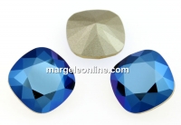 Swarovski, fancy square, metallic blue, 12mm - x1