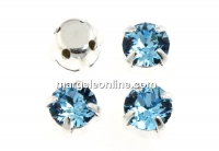 Swarovski, chaton montees, aquamarine, 4mm - x20