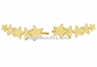 Earrings stars, gold plated 925 silver, - x1pair