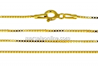 Chain, gold-plated 925 silver, box model, 42cm - x1