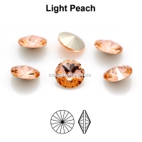 Preciosa rivoli, light peach, 6mm - x2