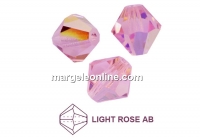 Preciosa, margele bicone, light rose AB, 4mm - x40