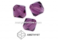 Preciosa, margele bicone, amethyst, 4mm - x40